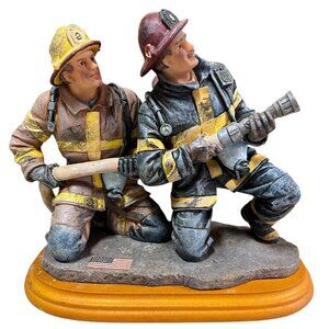 Vintage 2000 Firefighter Figurine Red Hats Of Courage Big Fire Big Water Vanmark